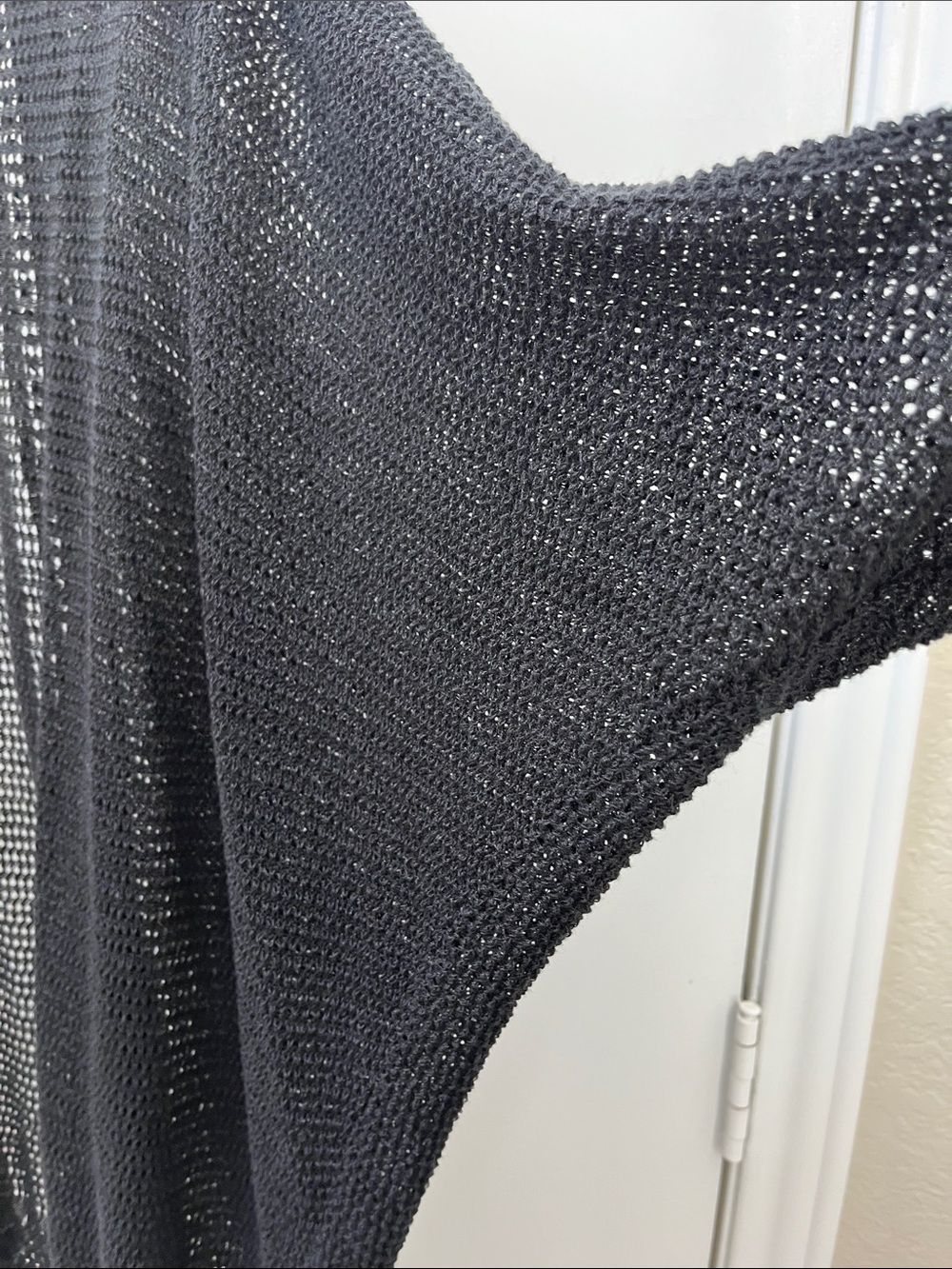 Torrid Black Open-Knit Dolman Sleeve Cardigan, Size 1 - Picture 7 of 7